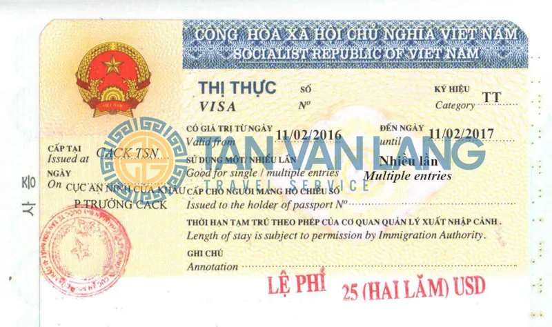 Visa thăm thân Việt Nam cho người nước ngoài