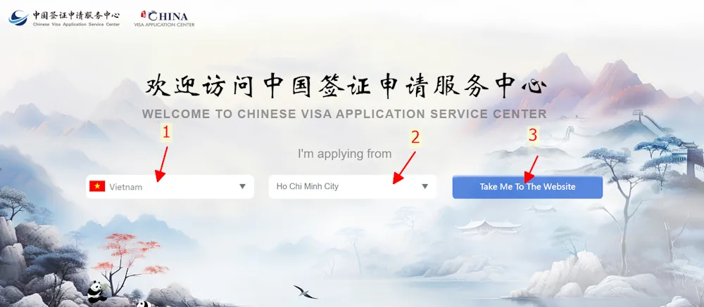 Đơn xin visa Trung Quốc