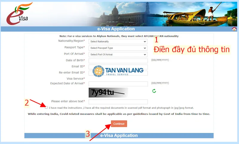 Đơn xin visa Ấn Độ online