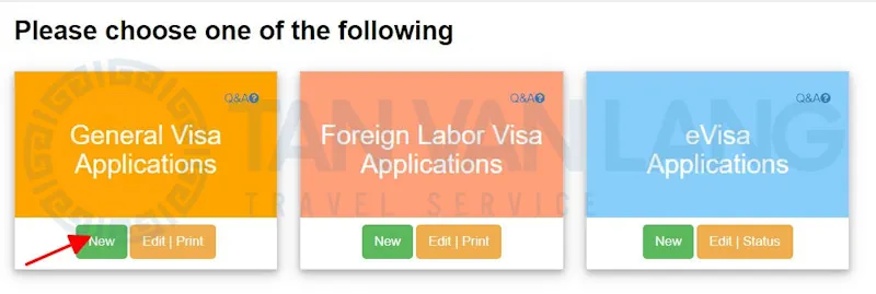 Đơn xin visa Đài Loan online