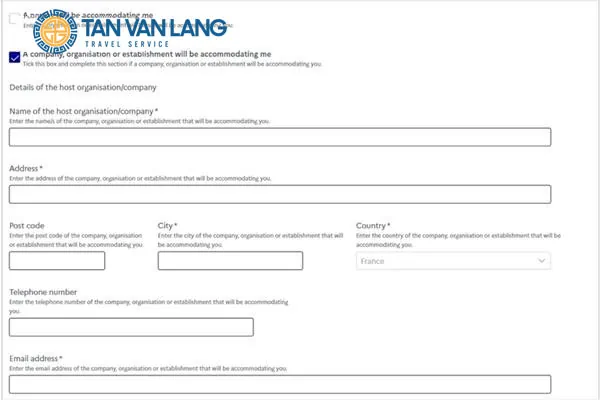 Đơn xin visa Pháp