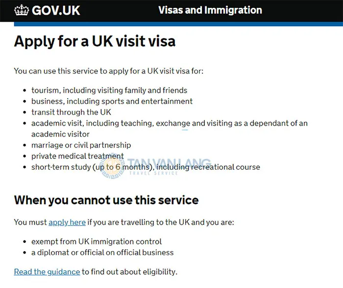 Hướng dẫn điền đơn xin visa Anh