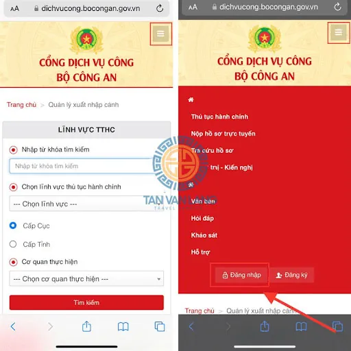 Làm hộ chiếu online