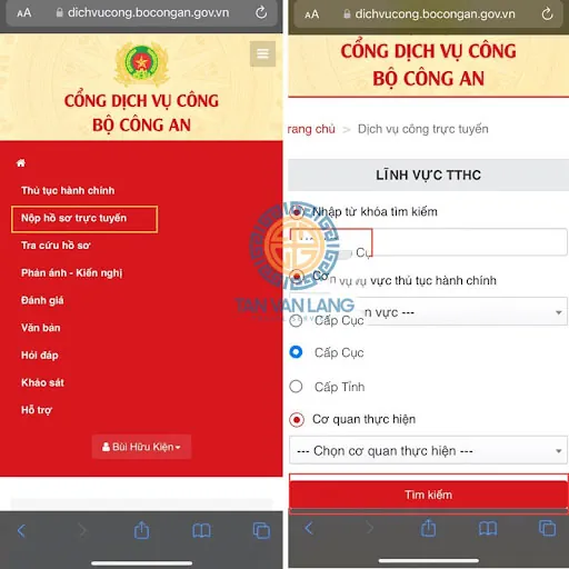 Làm hộ chiếu online