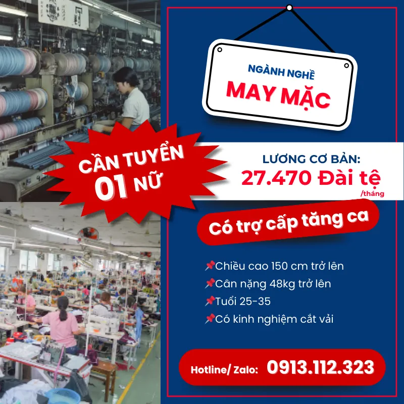 Đơn hàng xuất khẩu lao động Đài Loan