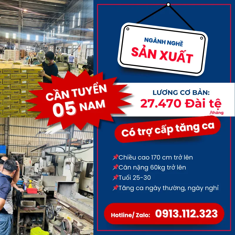 Đơn hàng xuất khẩu lao động Đài Loan