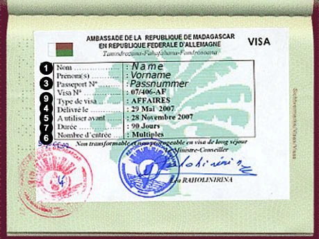 visa Madagascar