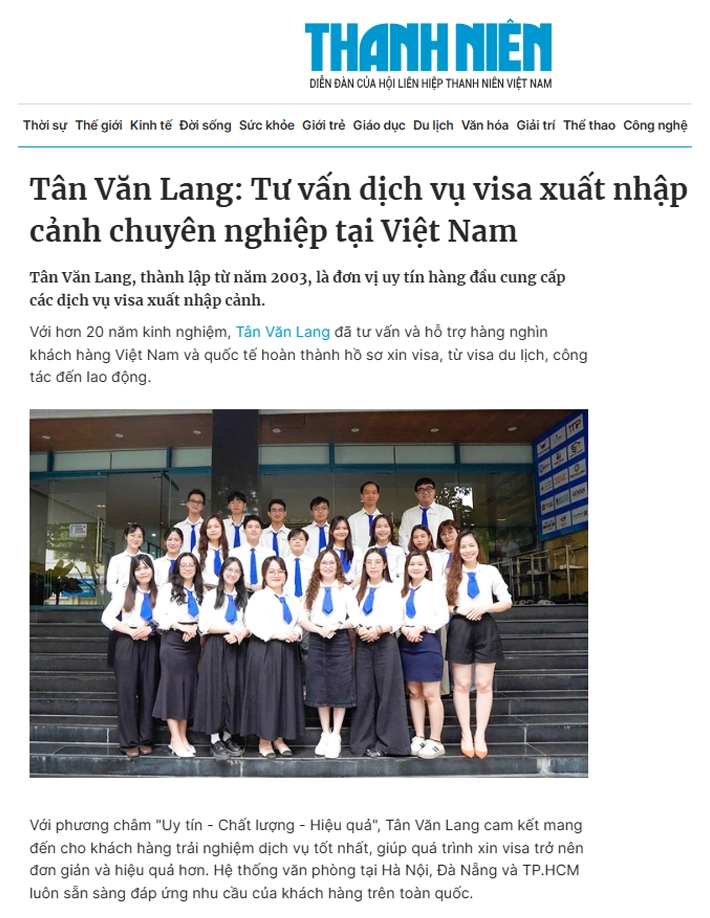 Báo Thanh Niên nói về Tân Văn Lang