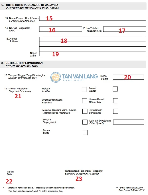 Đơn xin visa Malaysia