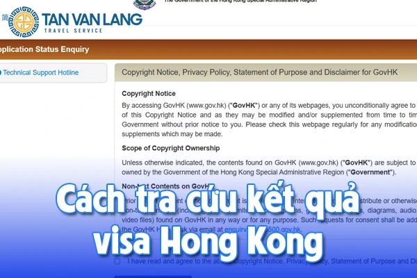 Tra cứu kết quả visa Hong Kong