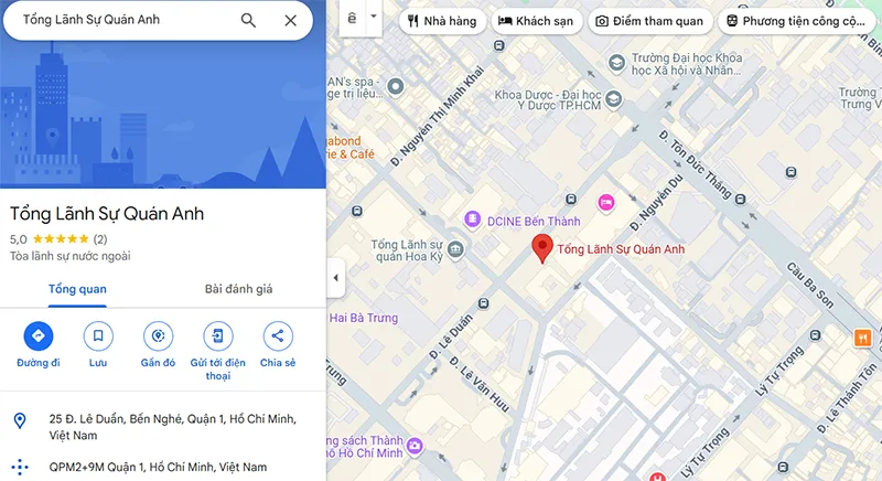 Địa chỉ Đại sứ quán Anh tại Việt nam