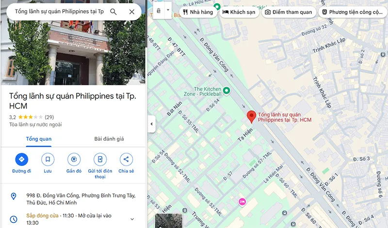 Địa chỉ Đại sứ quán Philippines tại Việt Nam