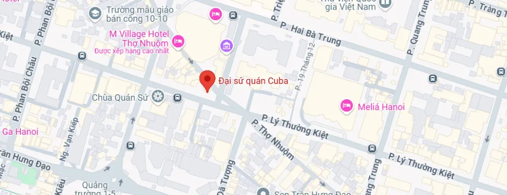 Địa chỉ Đại sứ quán Cuba tại Việt Nam