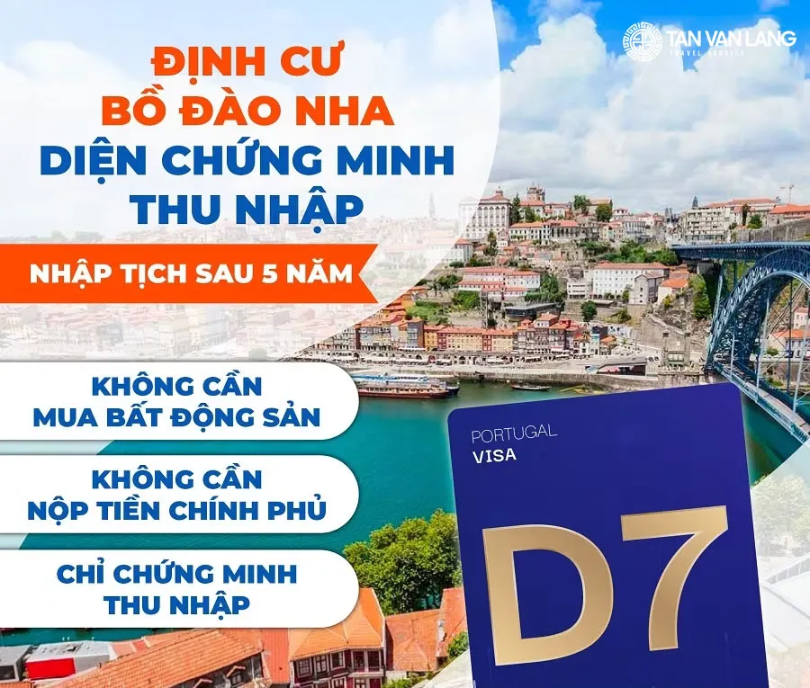 Thủ tục xin visa D7 Bồ Đào Nha (Thu nhập thụ động)