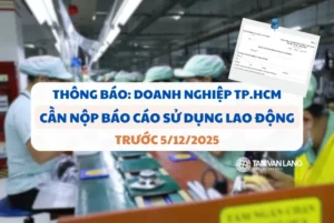 Thông Báo: Doanh nghiệp TP.HCM cần nộp Báo cáo sử dụng lao động năm 2025 trước 5/12