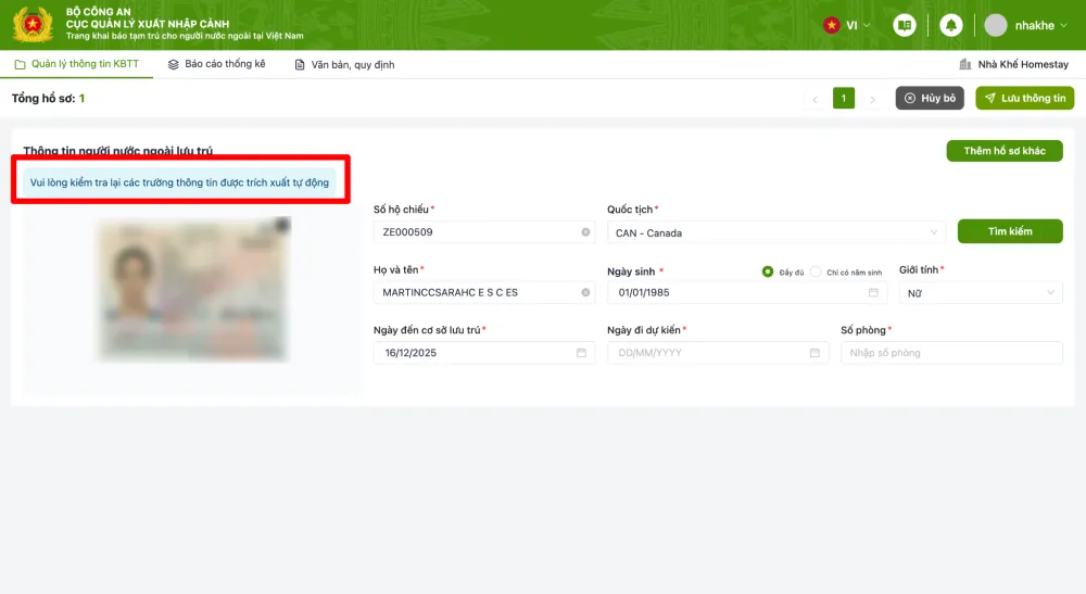 Khai báo tạm trú người nước ngoài TP.HCM online : Tránh bị phạt