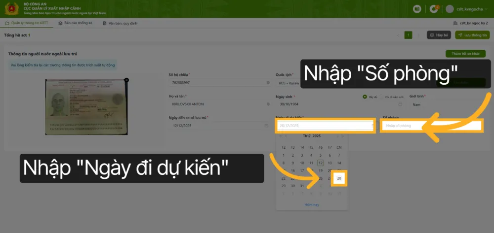 Khai báo tạm trú người nước ngoài TP.HCM online : Tránh bị phạt