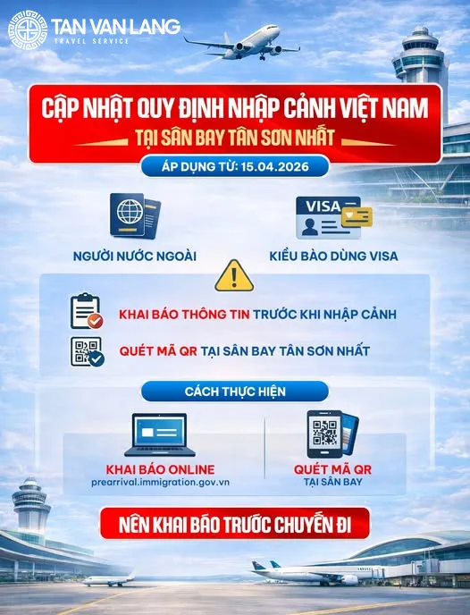 Cập nhật quy định mới khi nhập cảnh tại Sân bay Tân Sơn Nhất từ 15/04/