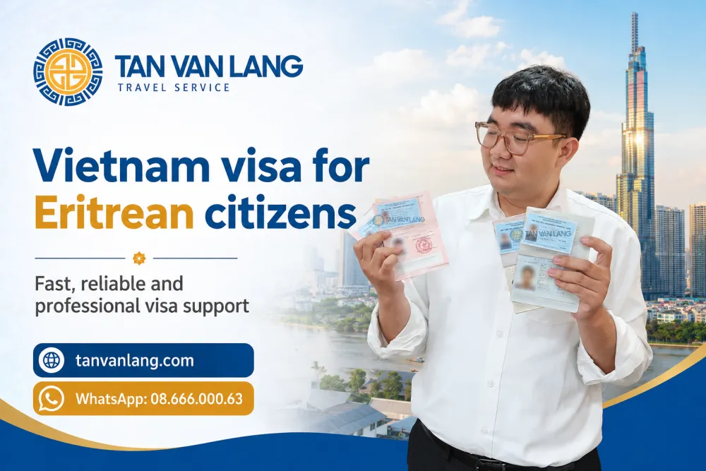 Vietnam visa for Eritrean citizens 2026: 90 days E-visa & Fees
