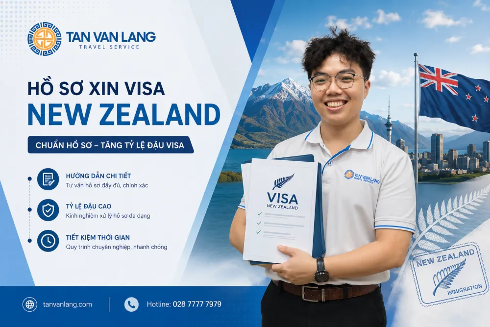 Hồ sơ xin visa New Zealand 2026 gồm những gì? Checklist đầy đủ